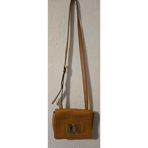 Butterscotch-colored leather Tignanello crossbody bag